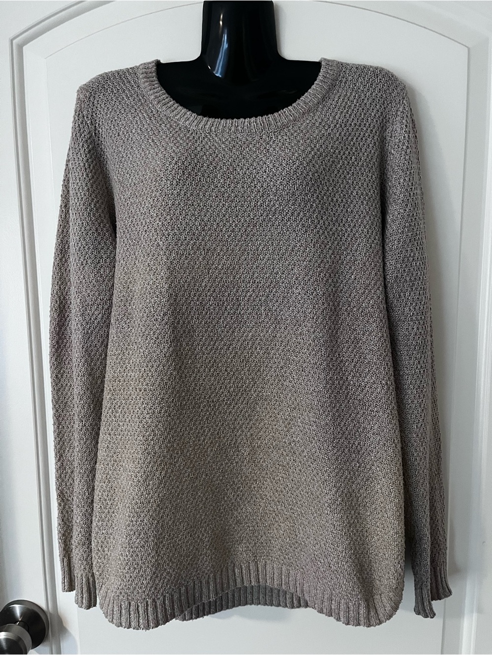 Pink Clover Womens Knit Sweater in Taupe